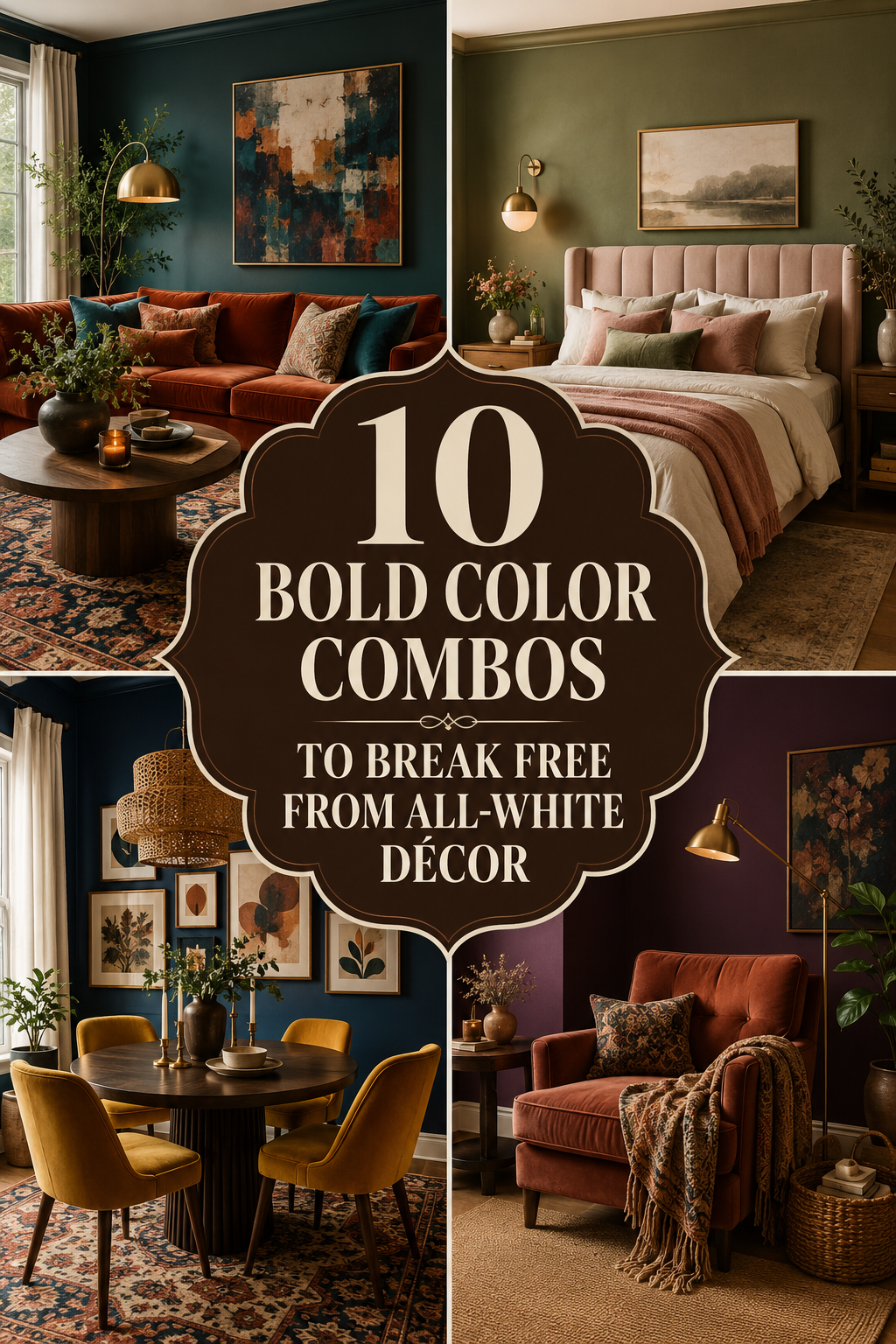 10 Bold Color Combos to Break Free From All-White Décor