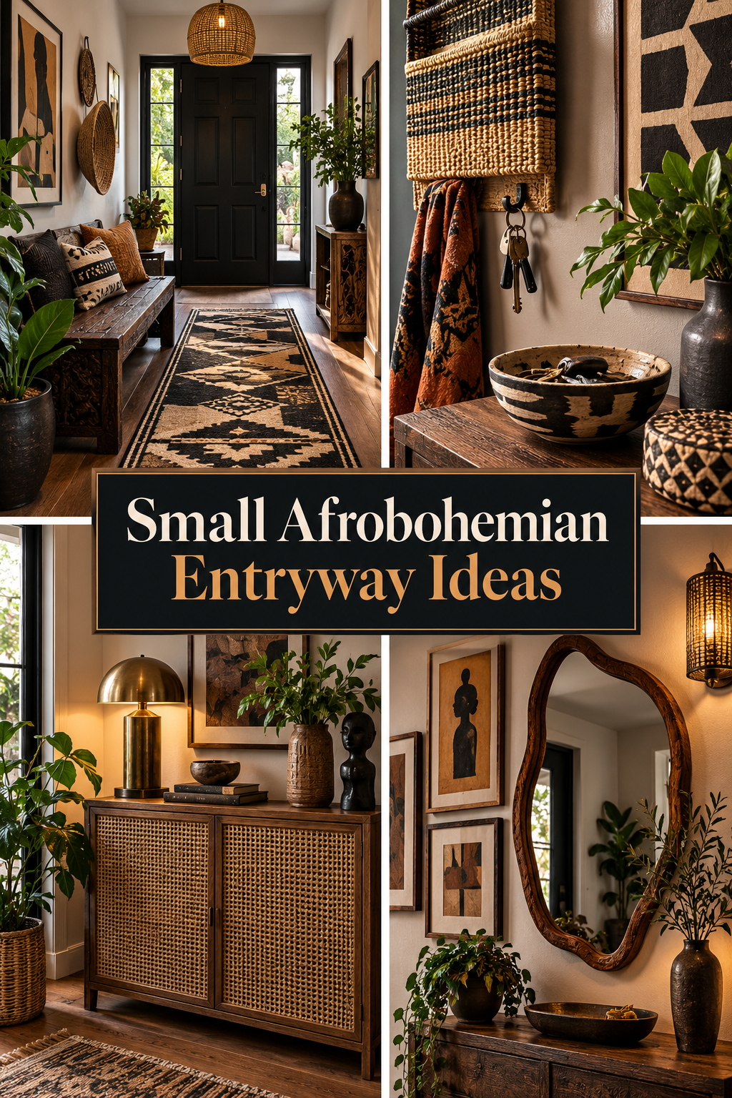 Small Afrobohemian Entryway Decor Ideas That Keep Clutter in Check